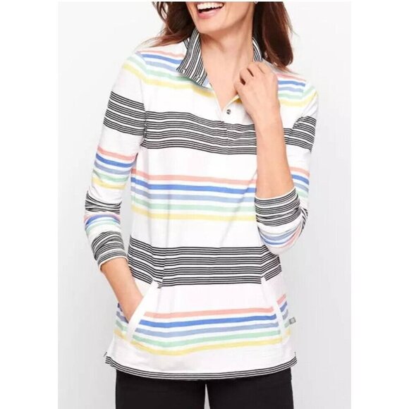 T by Talbots SPF 50+ Slub Terry 1/4 Snap Pullover – Size XLP - Picture 2 of 10